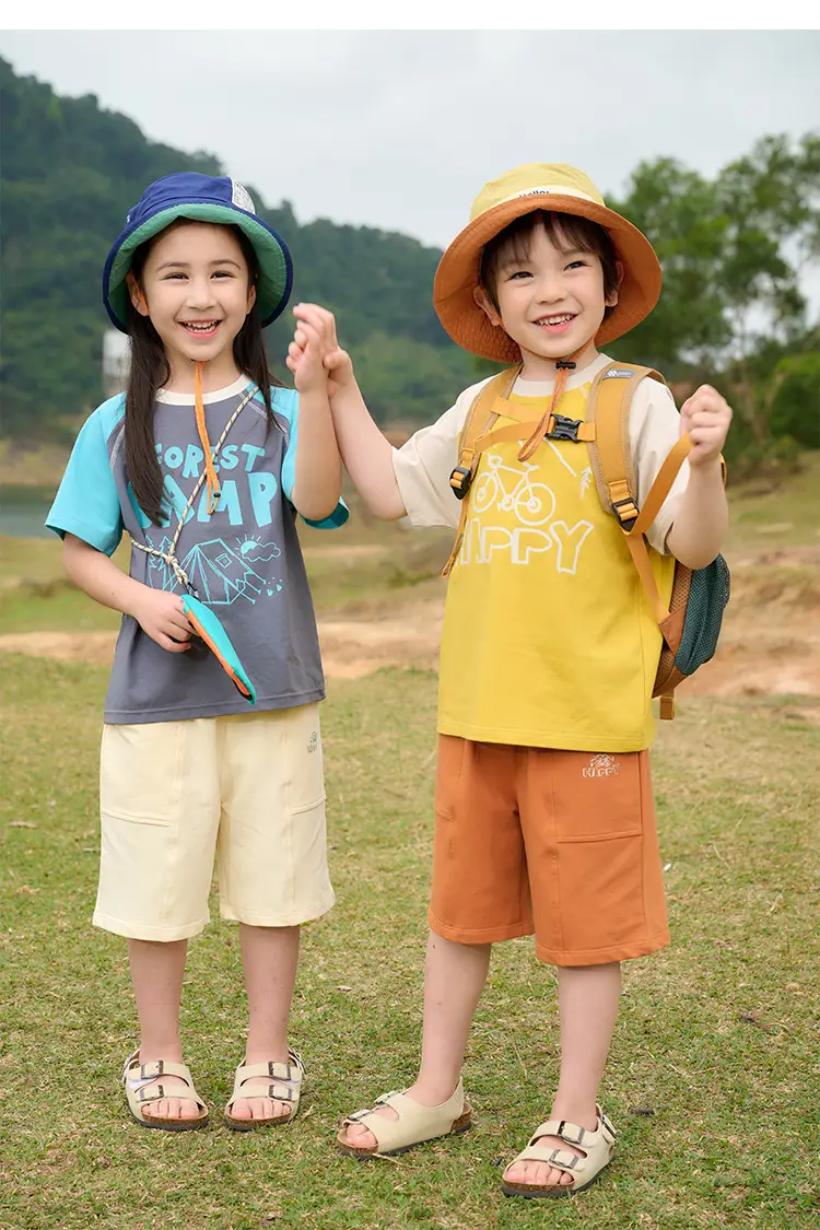 Pink Heart Print T-Shirt for Kids Summer Wear — feature 28