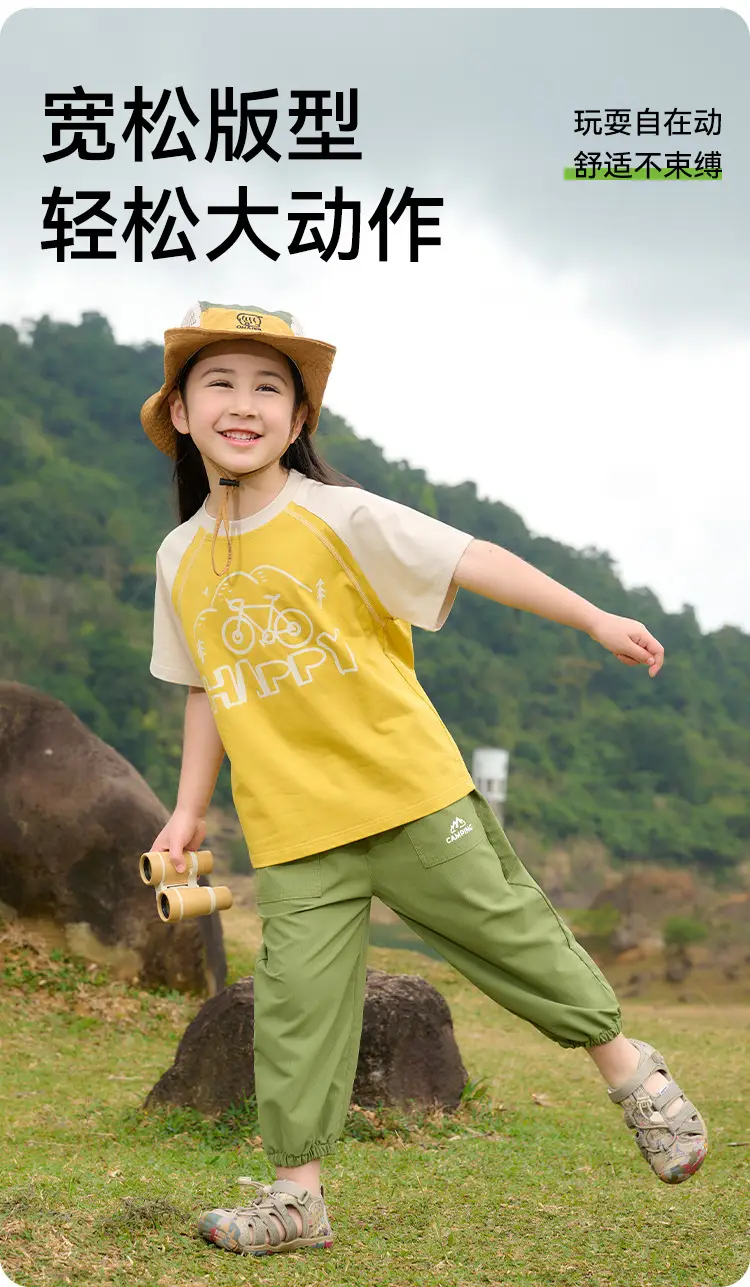 Pink Heart Print T-Shirt for Kids Summer Wear — feature 5
