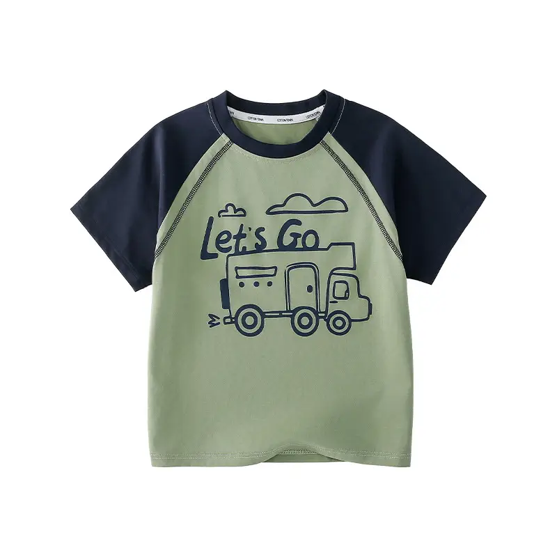 Pink Heart Print T-Shirt for Kids Summer Wear - Image 3
