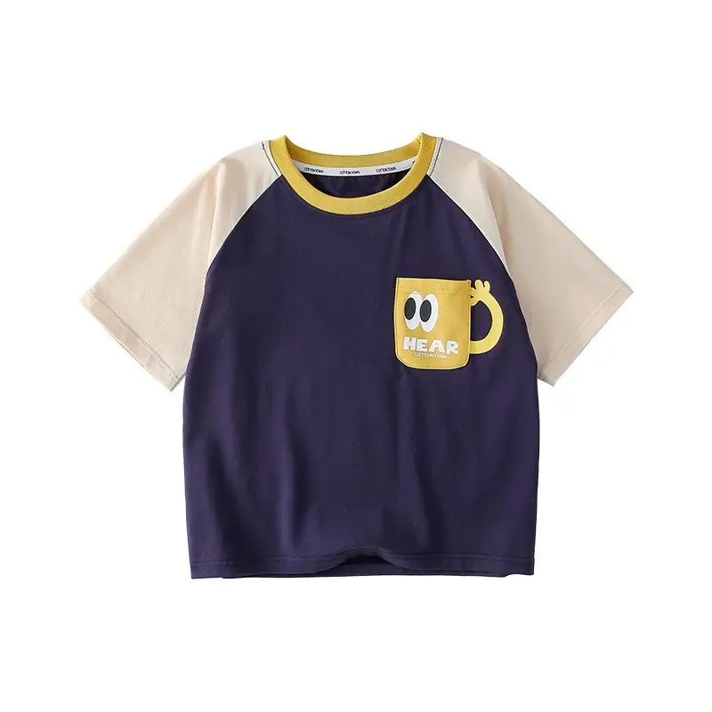 Pink Heart Print T-Shirt for Kids Summer Wear - Image 6