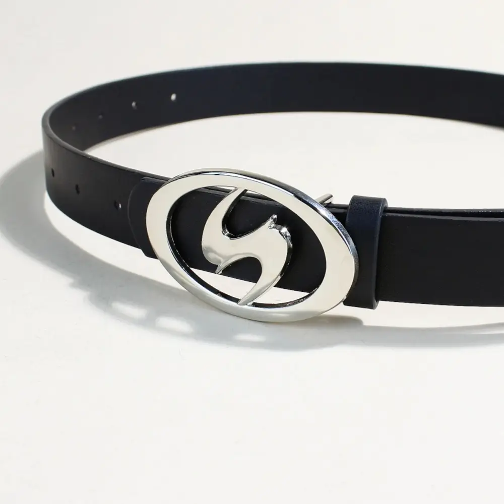 Ins Style Metal Snap Belt Women Pink Black — feature 7