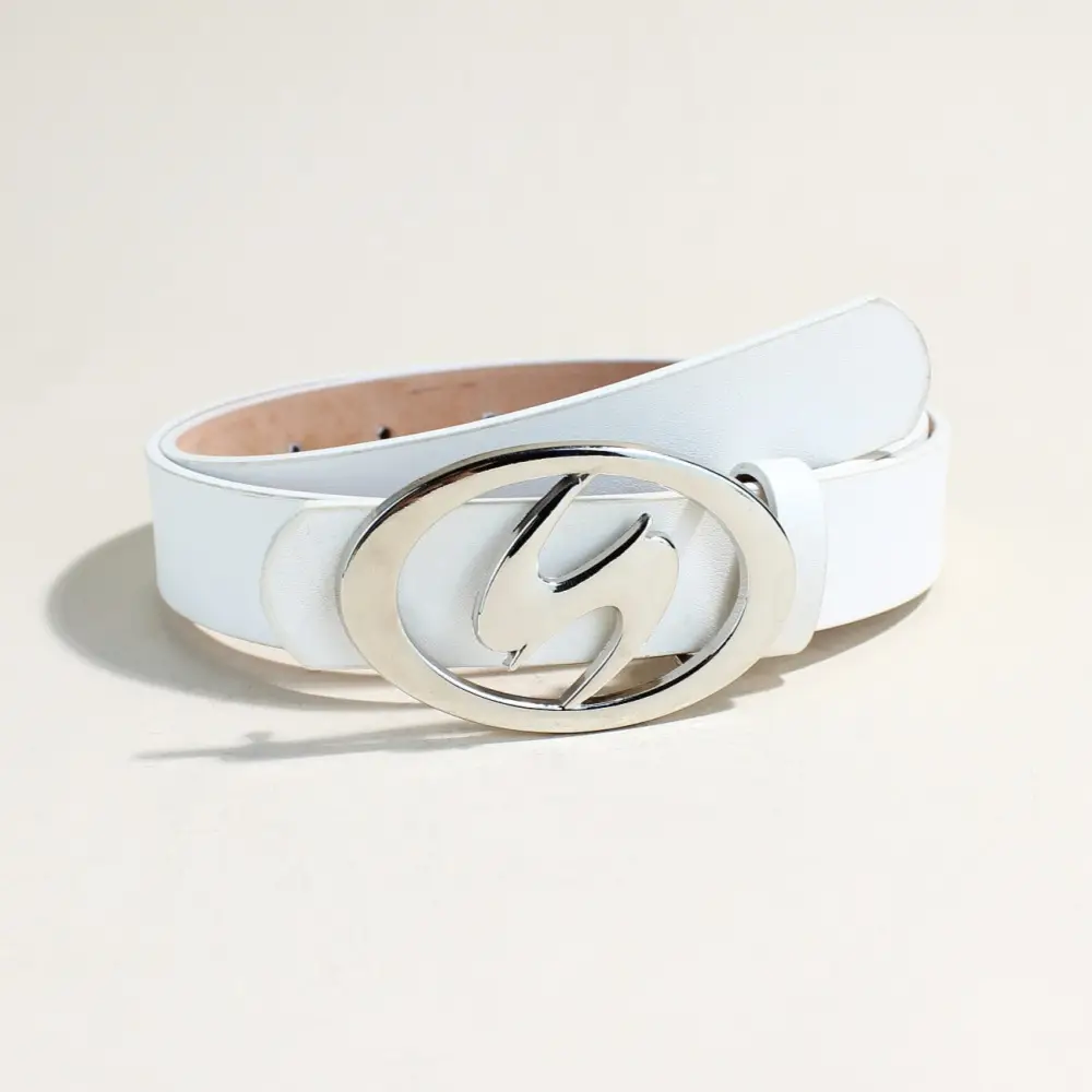 Ins Style Metal Snap Belt Women Pink Black - Image 2