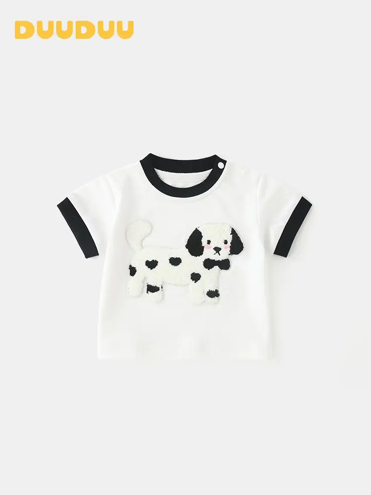 Korean Style Baby T-Shirt White Soft Cotton 2025 - Image 2