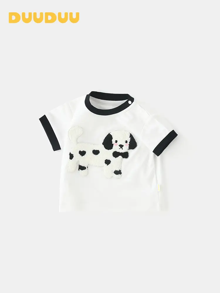 Korean Style Baby T-Shirt White Soft Cotton 2025 - Image 4