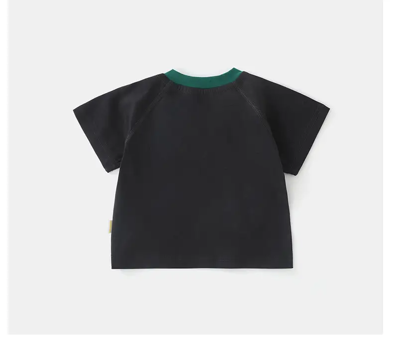 Baby Cotton Korean Style T-Shirt Black Green Class A — feature 20