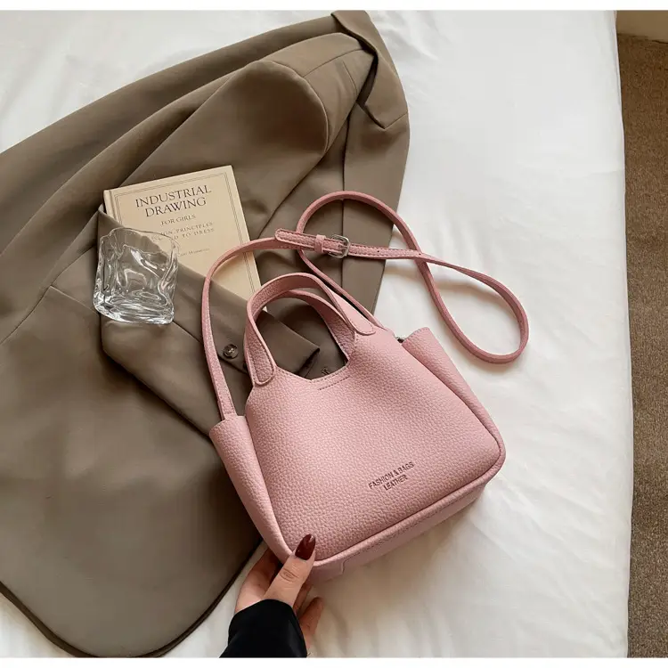 Women's Beige Crossbody Handbag with Keychain — feature 24