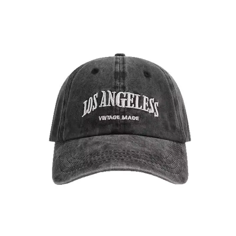 Men's Grey Washed Baseball Cap with "2023" Embroidery
