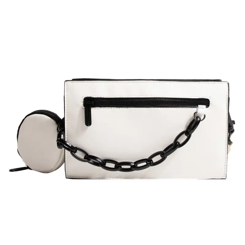 Black Chain Crossbody Bag for Women Casual Commute - Image 8