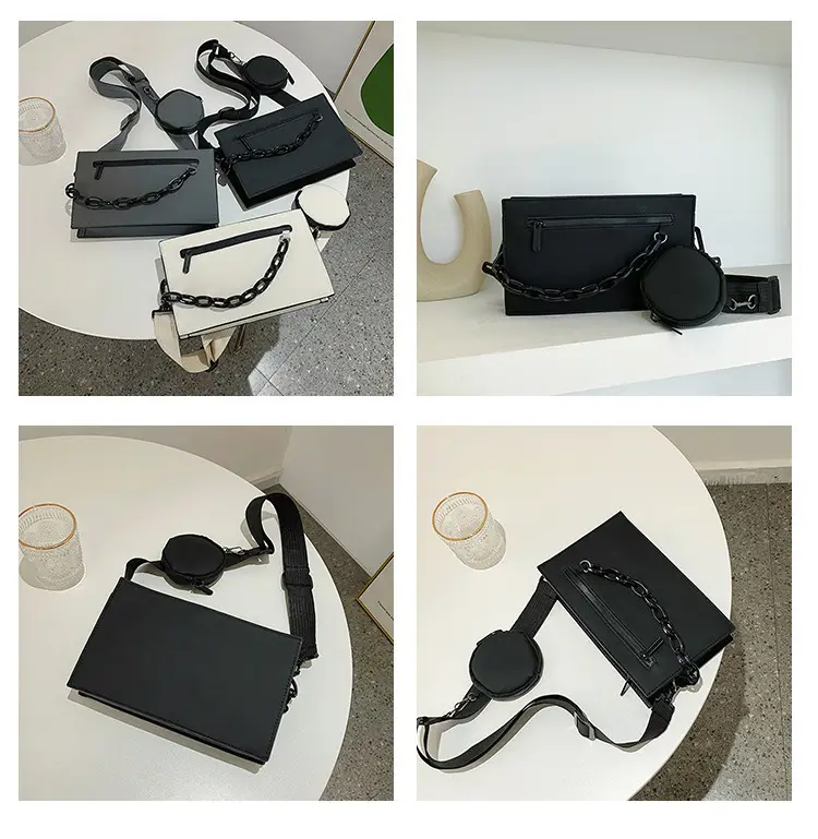Black Chain Crossbody Bag for Women Casual Commute — feature 7