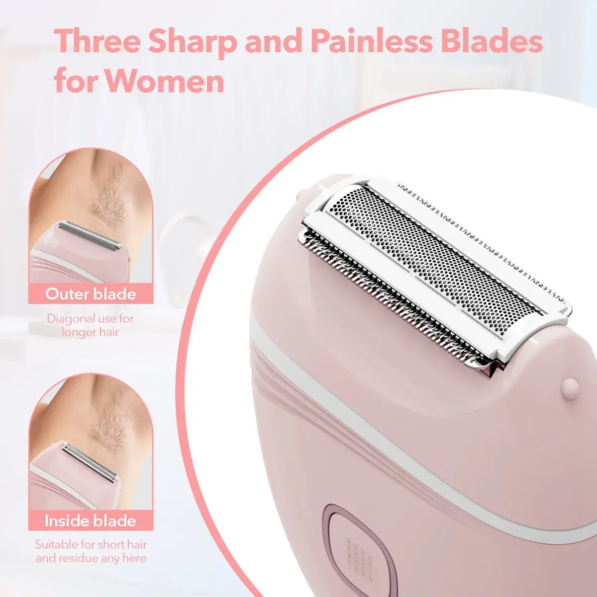 Pink Electric Hair Removal Device for Women