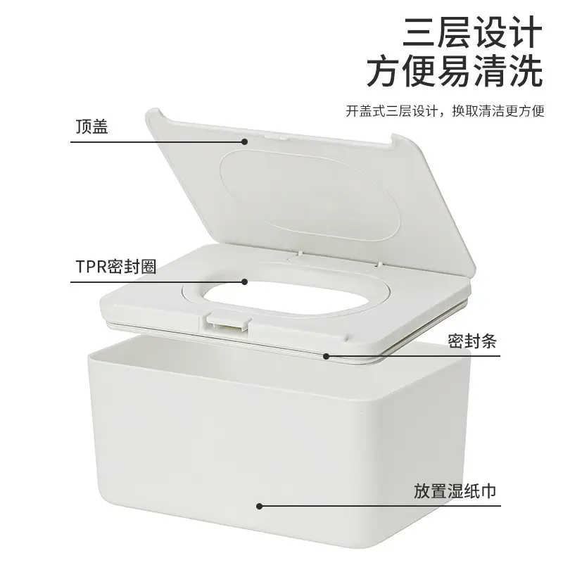 White One-Click Tissue Box for Home Office - Image 16