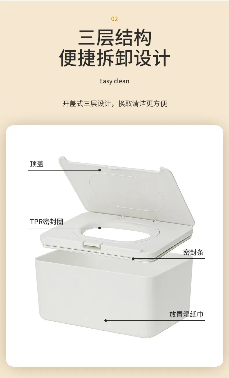 White One-Click Tissue Box for Home Office — feature 5