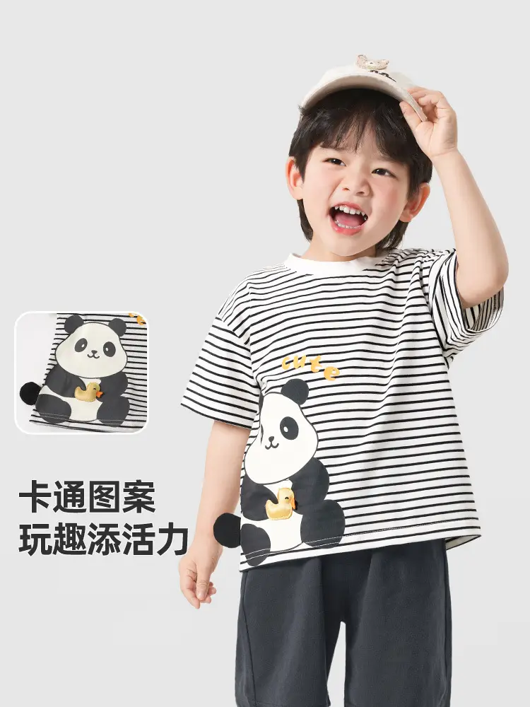 Kaka Panda Girls T-Shirt Boys Summer Casual Baby Wear - Image 6