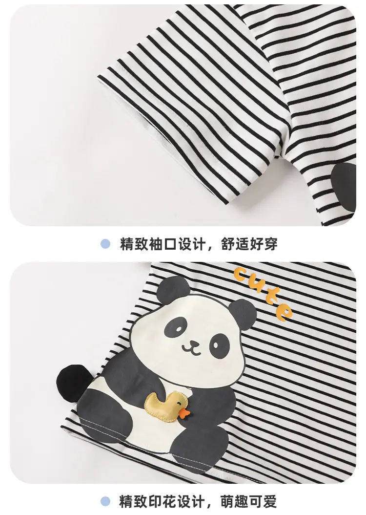 Kaka Panda Girls T-Shirt Boys Summer Casual Baby Wear — feature 15