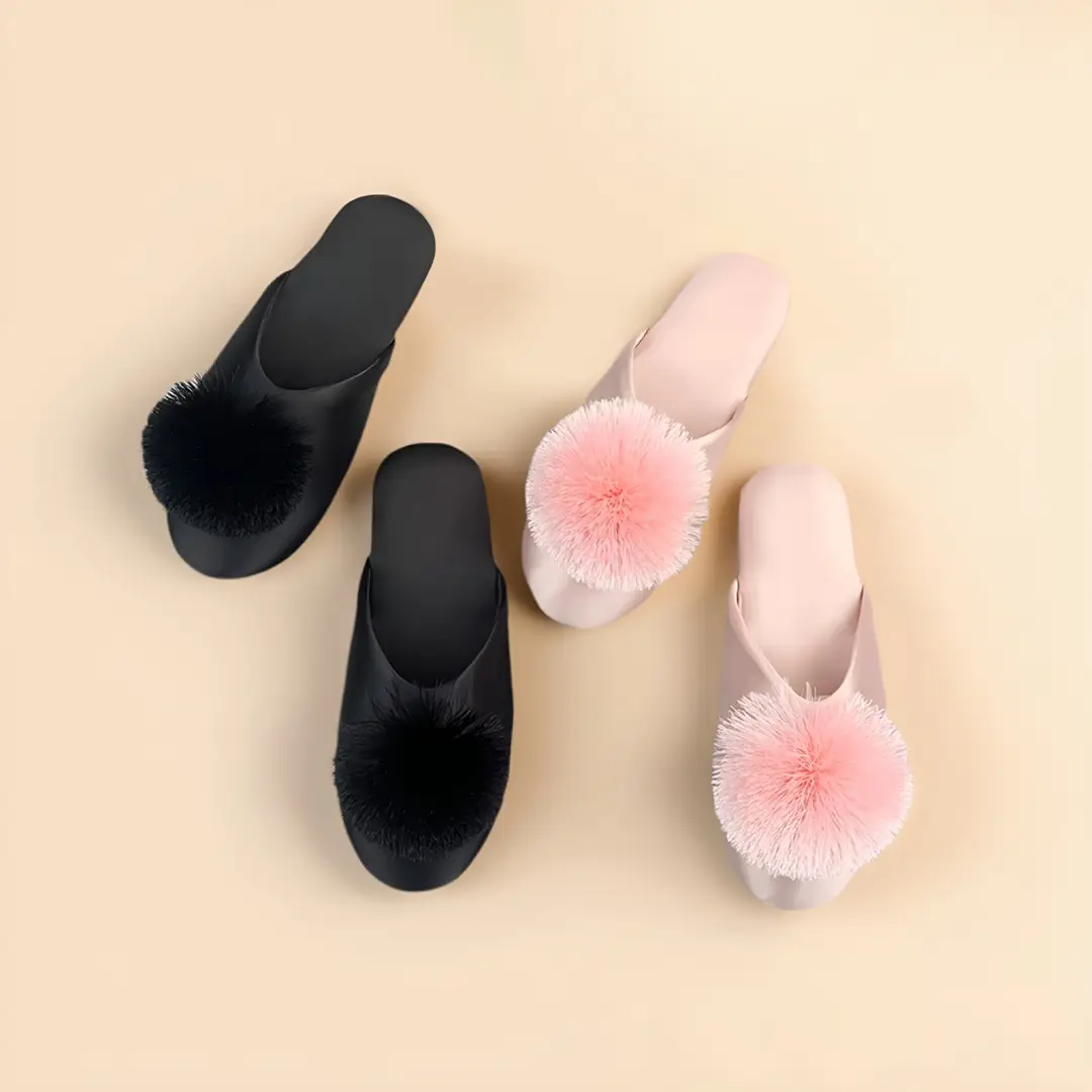 Spring and Autumn Silky Satin National Style Plaid Home Slippers Indoor Silent Anti-Slip Home Cotton Slippers Women's One Piece Dropshipping