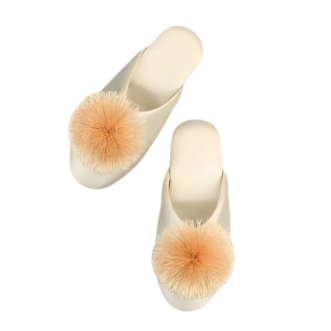 Spring and Autumn Silky Satin National Style Plaid Home Slippers Indoor Silent Anti-Slip Home Cotton Slippers Women's One Piece Dropshipping