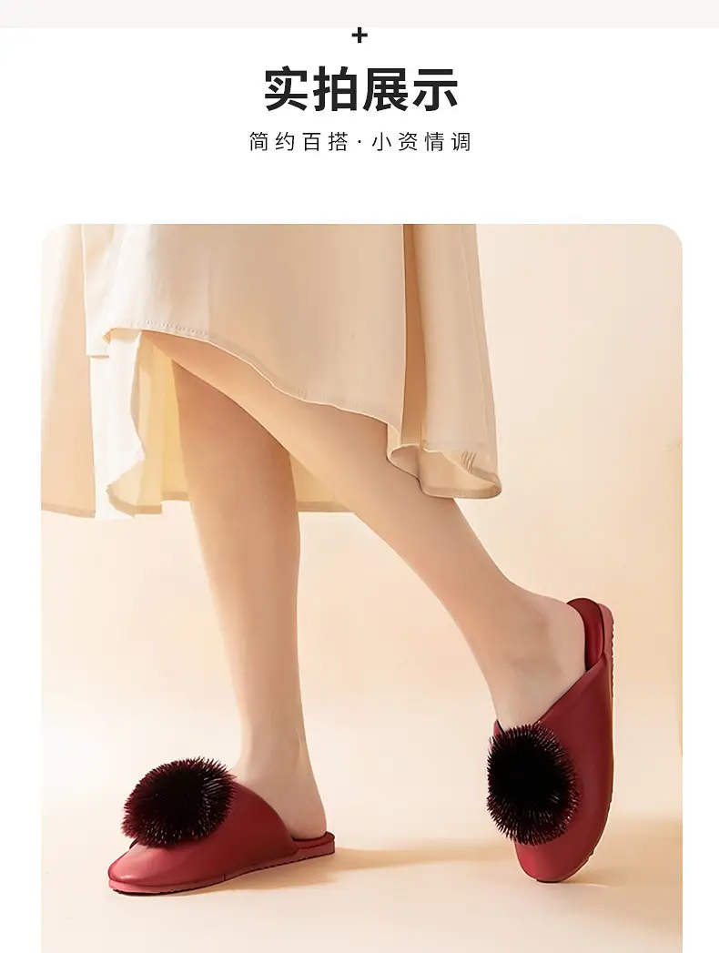 Spring and Autumn Silky Satin National Style Plaid Home Slippers Indoor Silent Anti-Slip Home Cotton Slippers Women's One Piece Dropshipping — feature 13