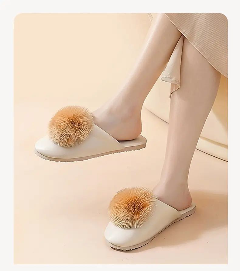 Spring and Autumn Silky Satin National Style Plaid Home Slippers Indoor Silent Anti-Slip Home Cotton Slippers Women's One Piece Dropshipping — feature 18
