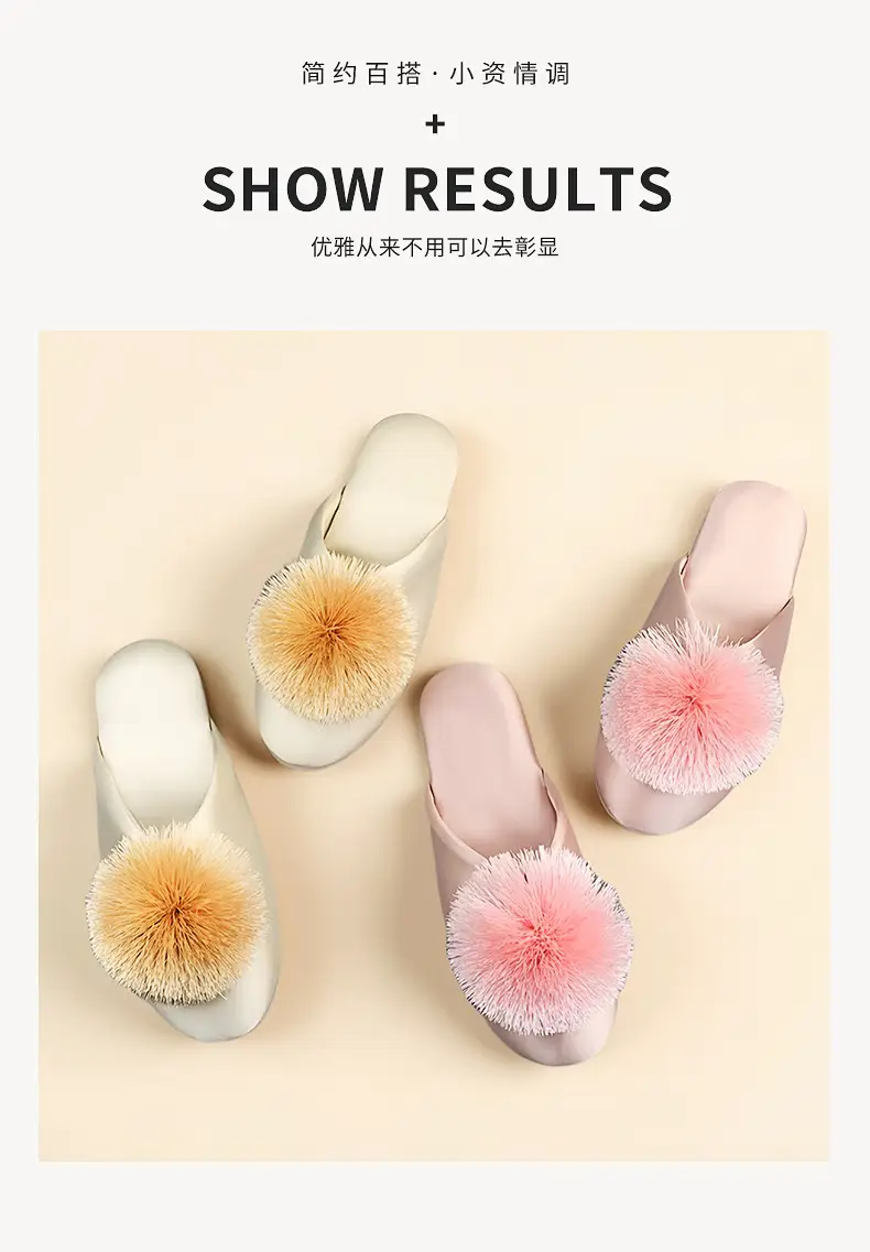 Spring and Autumn Silky Satin National Style Plaid Home Slippers Indoor Silent Anti-Slip Home Cotton Slippers Women's One Piece Dropshipping — feature 6