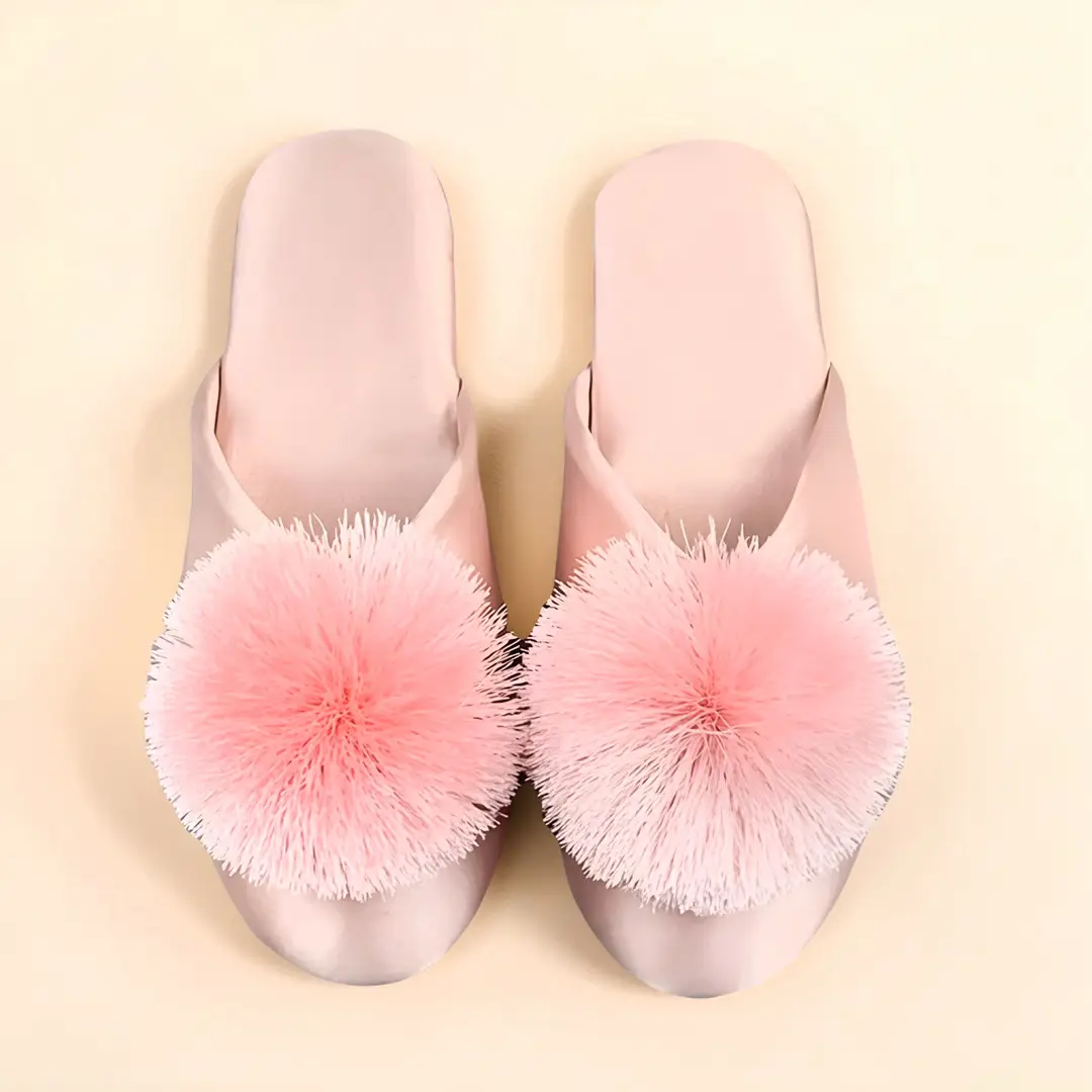 Spring and Autumn Silky Satin National Style Plaid Home Slippers Indoor Silent Anti-Slip Home Cotton Slippers Women's One Piece Dropshipping