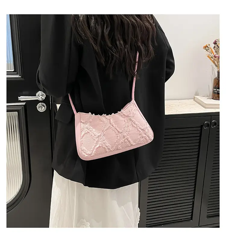 Blue Lace Quilted Shoulder Bag for Women — feature 15
