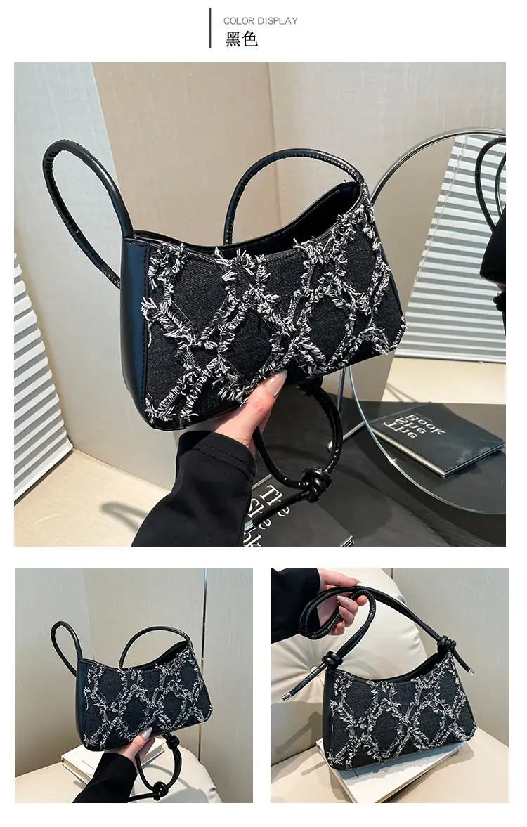 Blue Lace Quilted Shoulder Bag for Women — feature 19