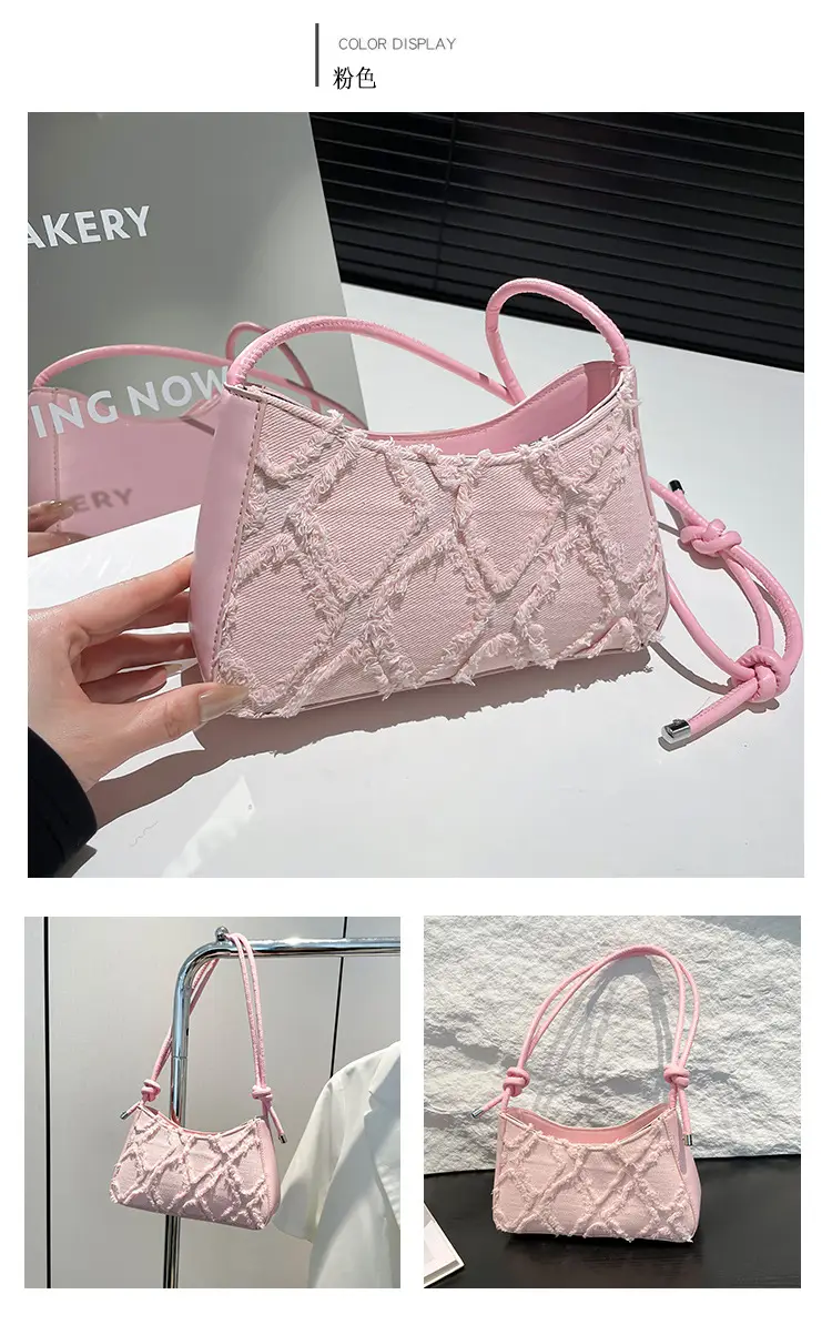 Blue Lace Quilted Shoulder Bag for Women — feature 21