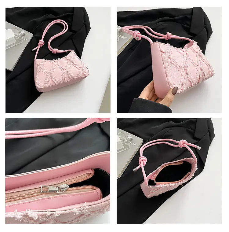 Blue Lace Quilted Shoulder Bag for Women — feature 9