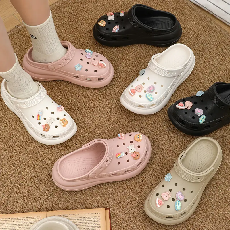 Qidan Shoe Factory Girl's Heart Cave Shoes Women's Summer Soft Sole Home Outdoor Non-Slip Beach Shoes Women's Toe Sandals - Image 12