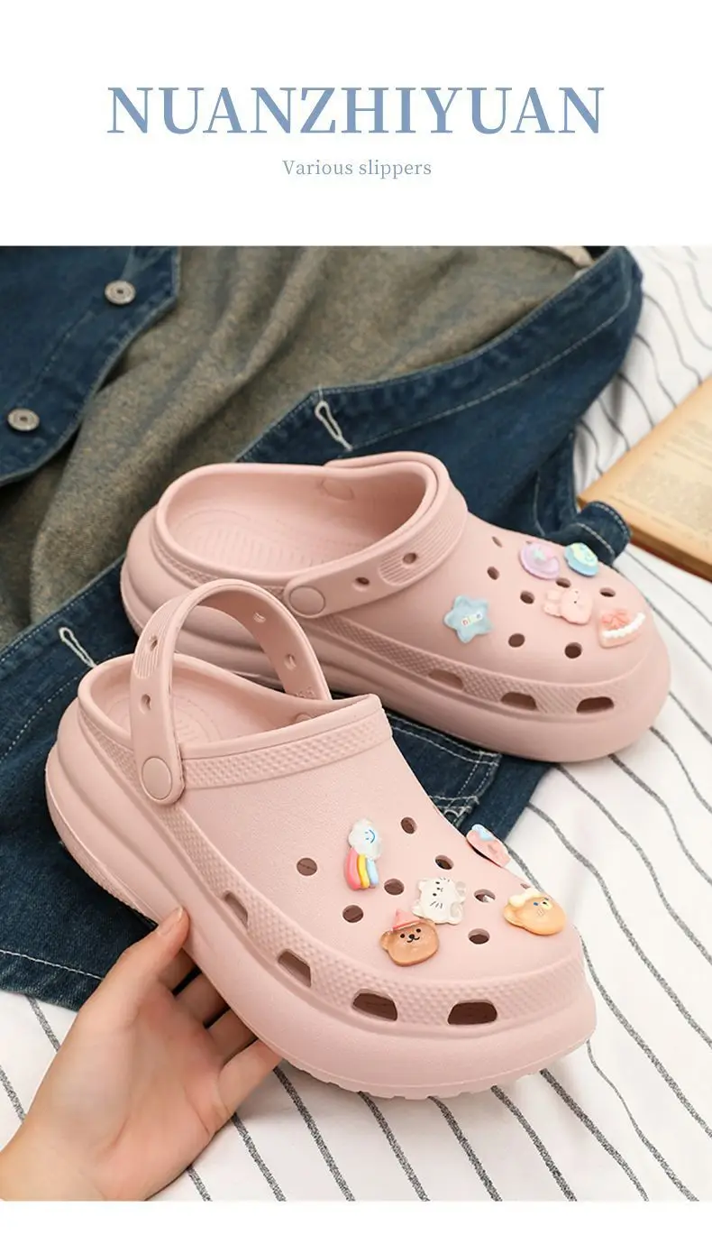 Qidan Shoe Factory Girl's Heart Cave Shoes Women's Summer Soft Sole Home Outdoor Non-Slip Beach Shoes Women's Toe Sandals — feature 1