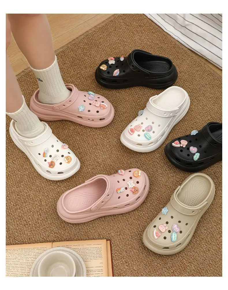 Qidan Shoe Factory Girl's Heart Cave Shoes Women's Summer Soft Sole Home Outdoor Non-Slip Beach Shoes Women's Toe Sandals — feature 12