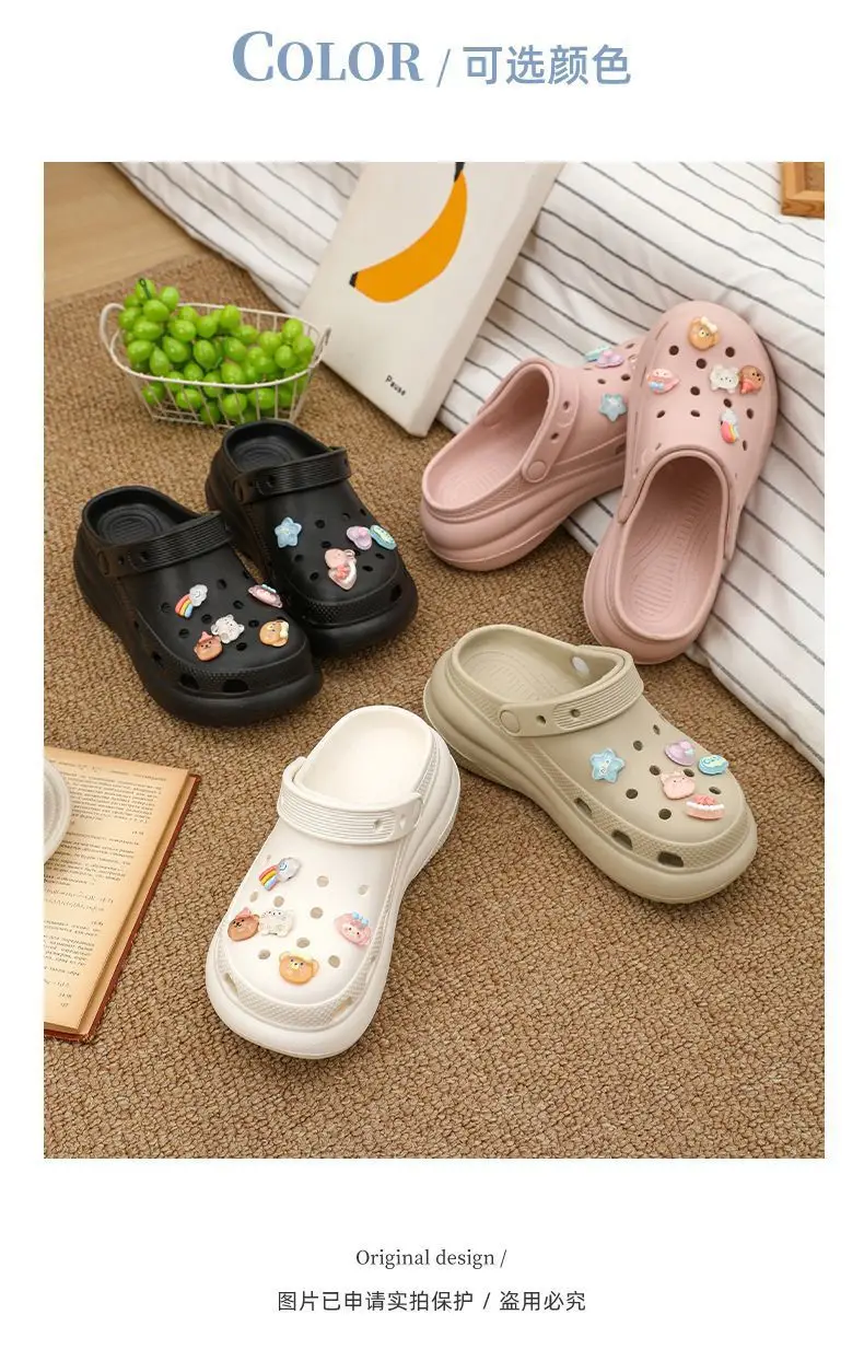 Qidan Shoe Factory Girl's Heart Cave Shoes Women's Summer Soft Sole Home Outdoor Non-Slip Beach Shoes Women's Toe Sandals — feature 4