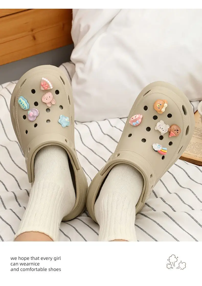 Qidan Shoe Factory Girl's Heart Cave Shoes Women's Summer Soft Sole Home Outdoor Non-Slip Beach Shoes Women's Toe Sandals — feature 5