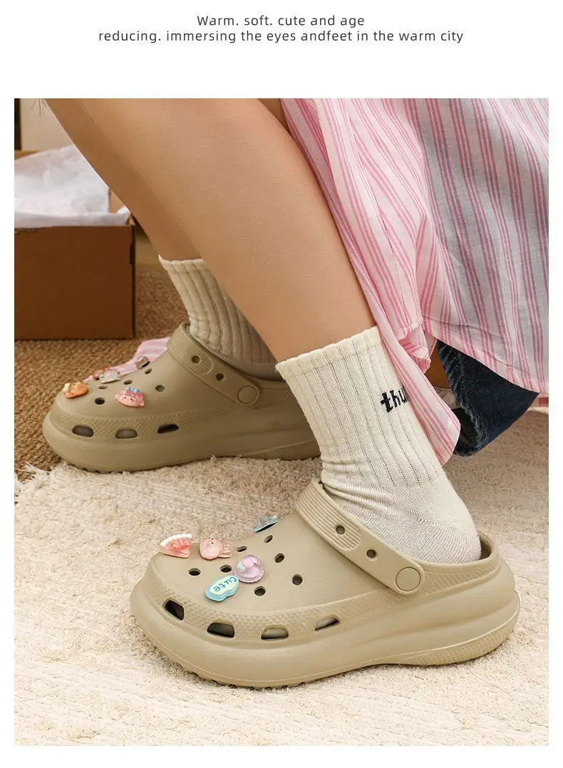 Qidan Shoe Factory Girl's Heart Cave Shoes Women's Summer Soft Sole Home Outdoor Non-Slip Beach Shoes Women's Toe Sandals — feature 7
