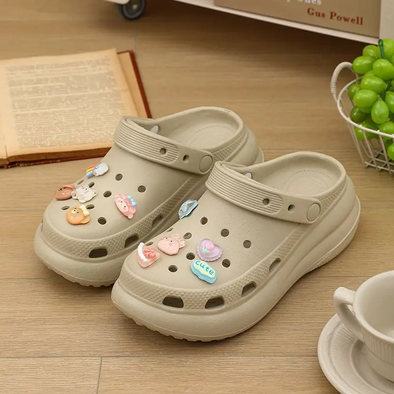 Qidan Shoe Factory Girl's Heart Cave Shoes Women's Summer Soft Sole Home Outdoor Non-Slip Beach Shoes Women's Toe Sandals - Image 2