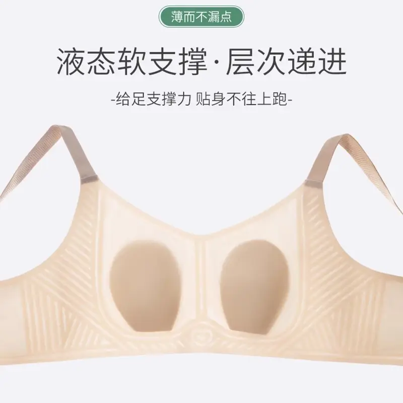Women's Breathable, Ultra-Thin, Breathable, Wire-Free, Anti-Sagging, Traceless Summer Adjustable Bra for Women with Big Breasts and Small Breasts