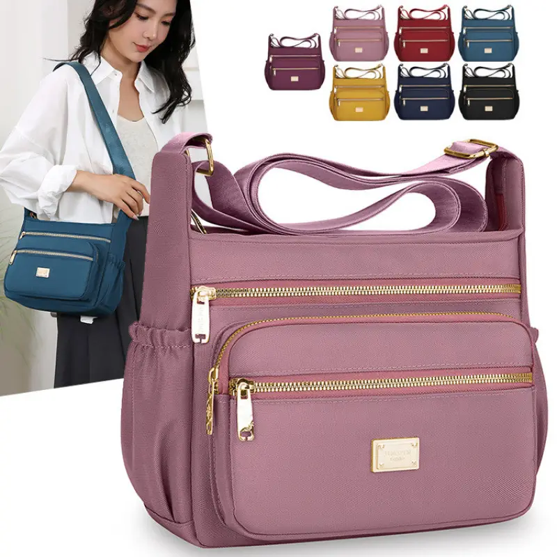 Women's Multi-compartment Crossbody Bag Yellow Multi Color - Image 11