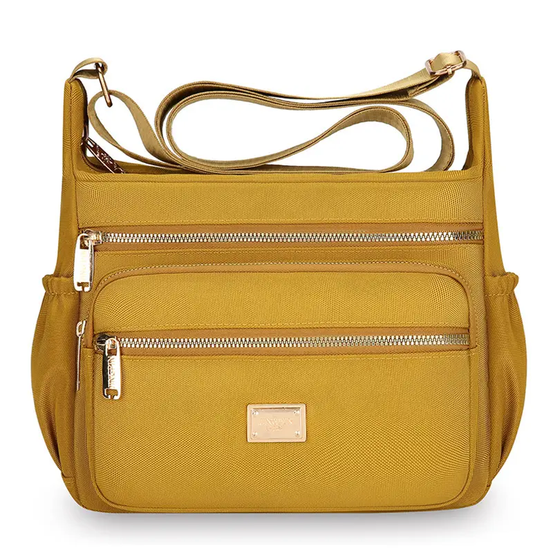 Women's Multi-compartment Crossbody Bag Yellow Multi Color - Image 5