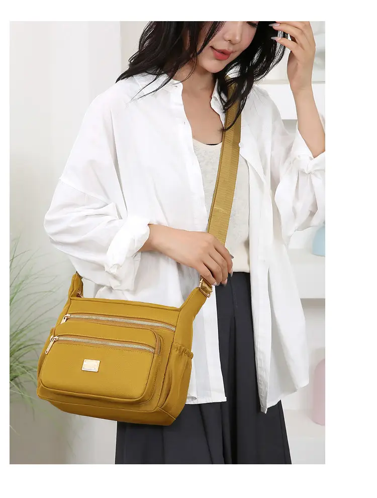 Women's Multi-compartment Crossbody Bag Yellow Multi Color — feature 30