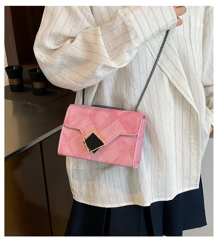 Light Blue Quilted Chain Crossbody Bag for Women — feature 1