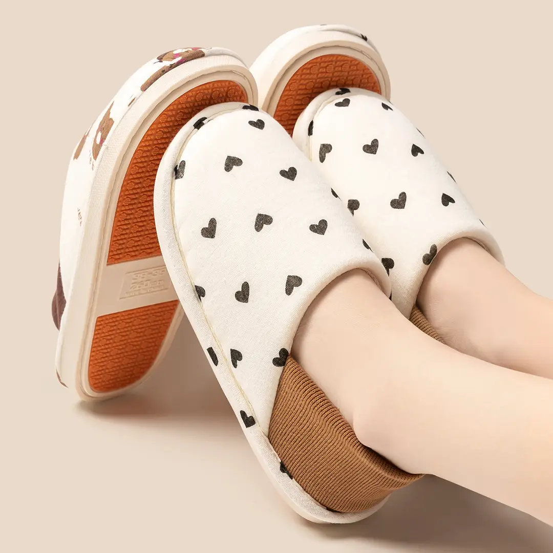 Lidani Thin Postpartum Shoes for Pregnant Women, Spring & Fall Comfortable Cotton Slippers for Women, Postpartum Slippers with Heel, Non-Slip Outer Wear Cotton Slippers - Image 5