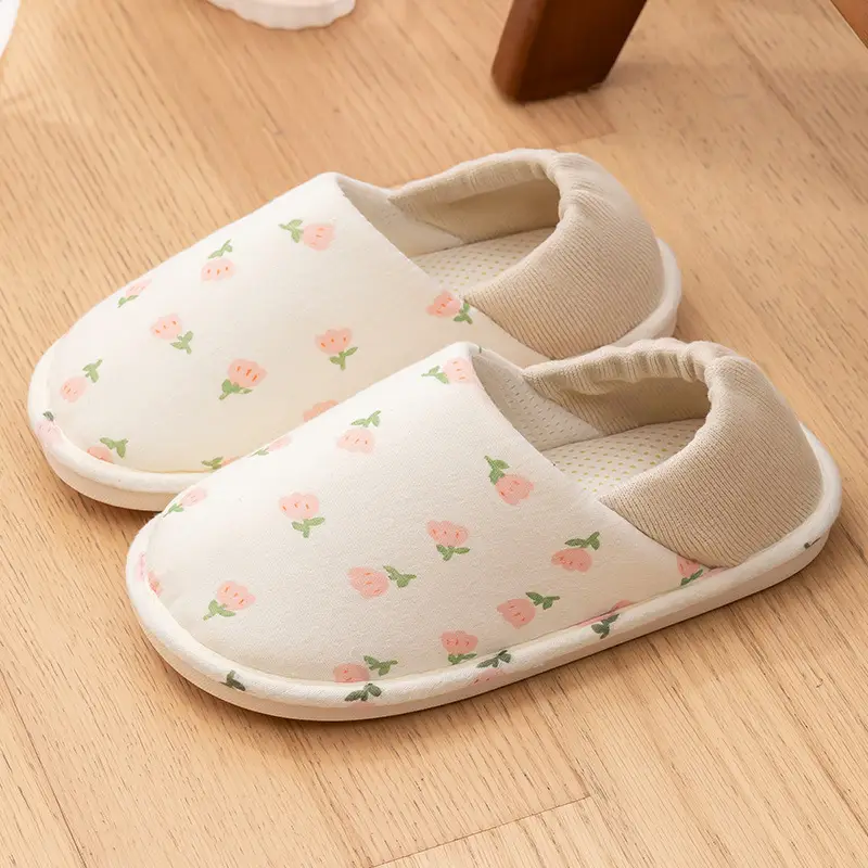 Lidani Thin Postpartum Shoes for Pregnant Women, Spring & Fall Comfortable Cotton Slippers for Women, Postpartum Slippers with Heel, Non-Slip Outer Wear Cotton Slippers - Image 3