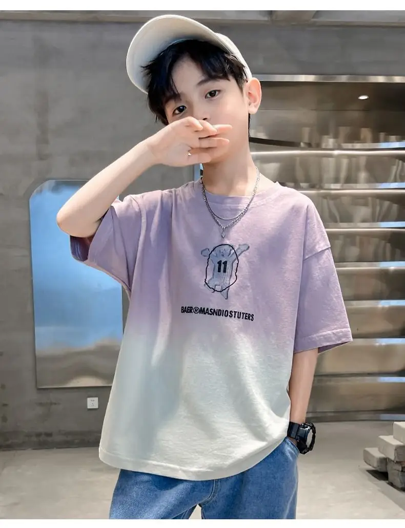 Boys Gradient Cotton T-Shirt Summer Wear — feature 10