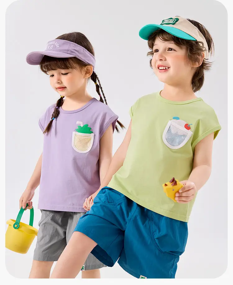 Dudujia Kids Sleeveless Vest Summer Cotton Wild West Print — feature 14