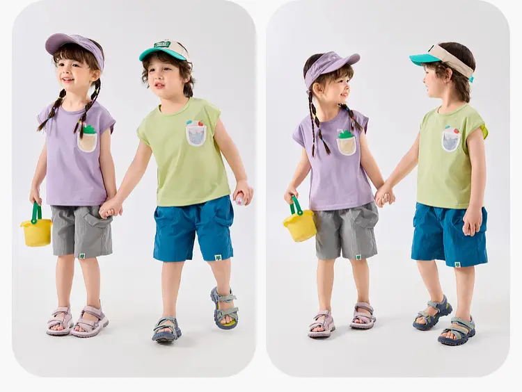 Dudujia Kids Sleeveless Vest Summer Cotton Wild West Print — feature 15