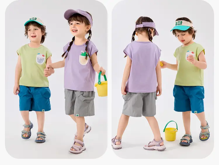 Dudujia Kids Sleeveless Vest Summer Cotton Wild West Print — feature 19