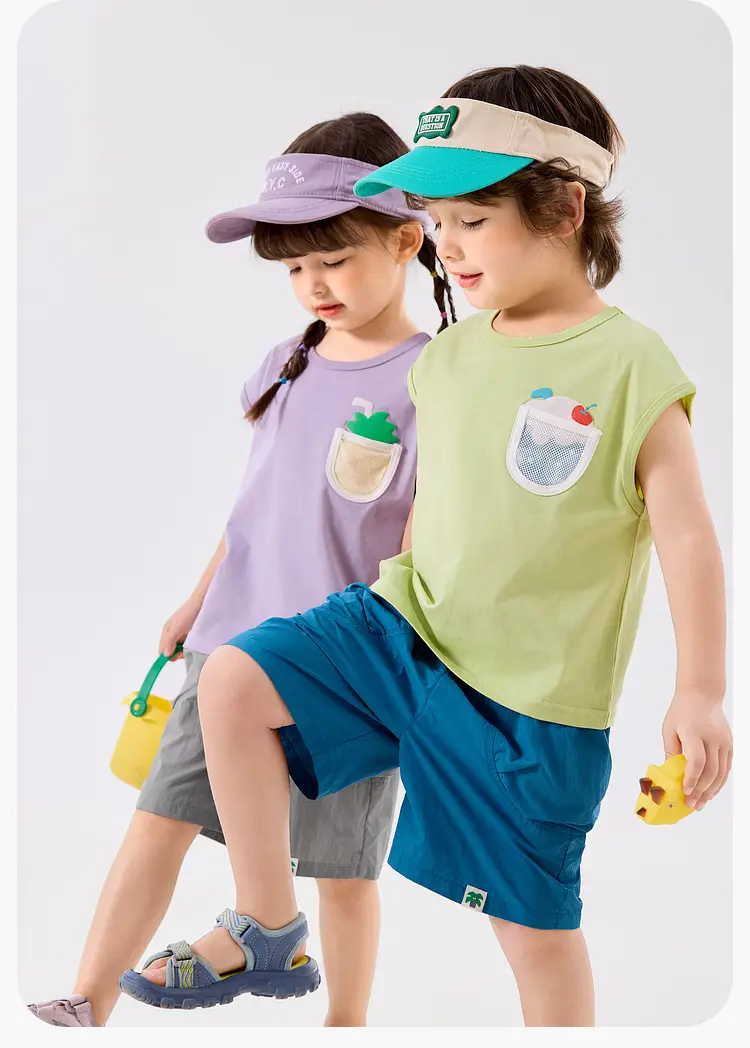 Dudujia Kids Sleeveless Vest Summer Cotton Wild West Print — feature 20