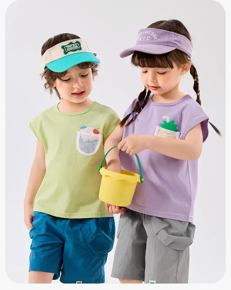 Dudujia Kids Sleeveless Vest Summer Cotton Wild West Print — feature 21