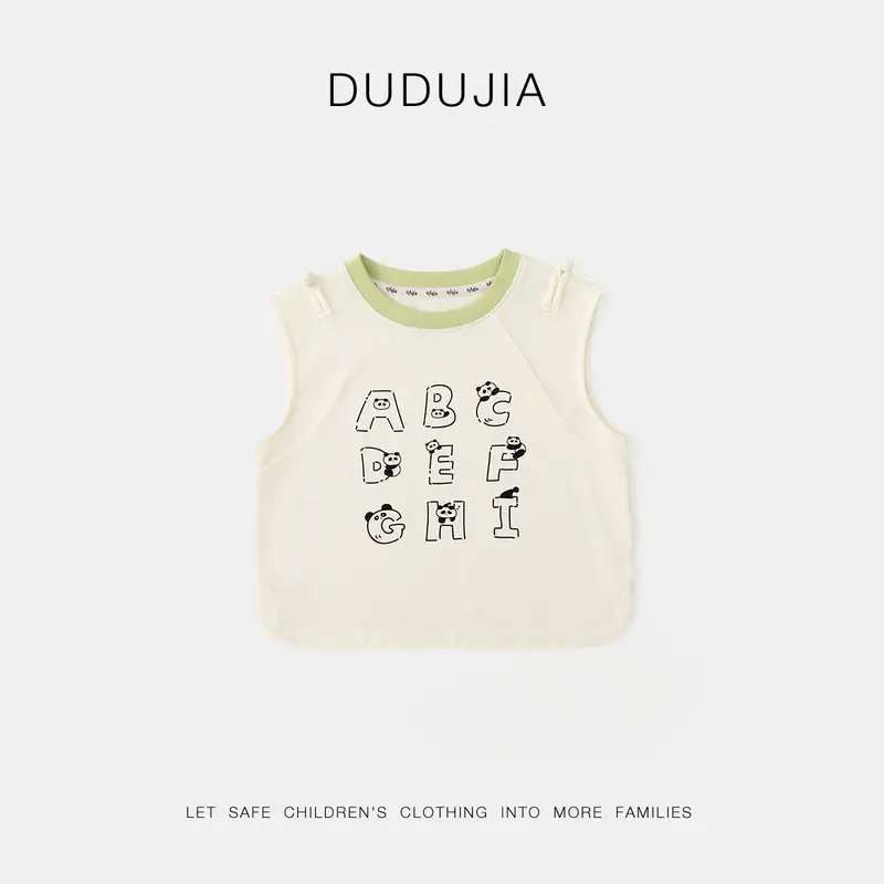 Dudujia Kids Sleeveless Vest Summer Cotton Wild West Print