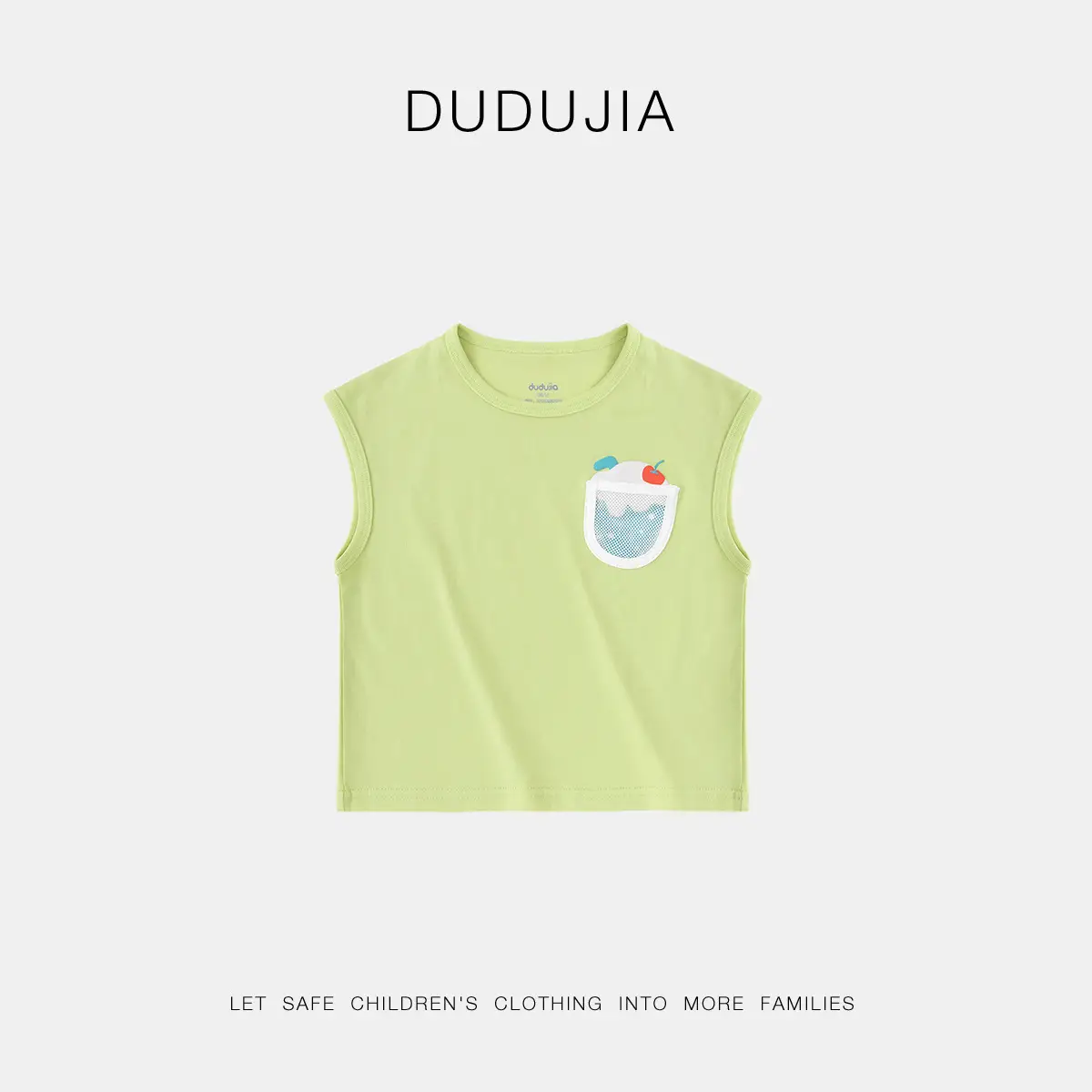 Dudujia Kids Sleeveless Vest Summer Cotton Wild West Print